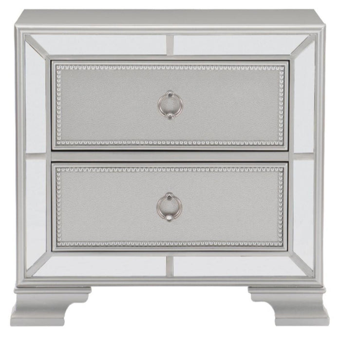 Avondale Nightstand in Silver 1646-4 - Home Furniture And More (Brentwood, MD)