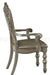 Catalonia Arm Chair in Platinum Gold (Set of 2) - Home Furniture And More (Brentwood, MD)