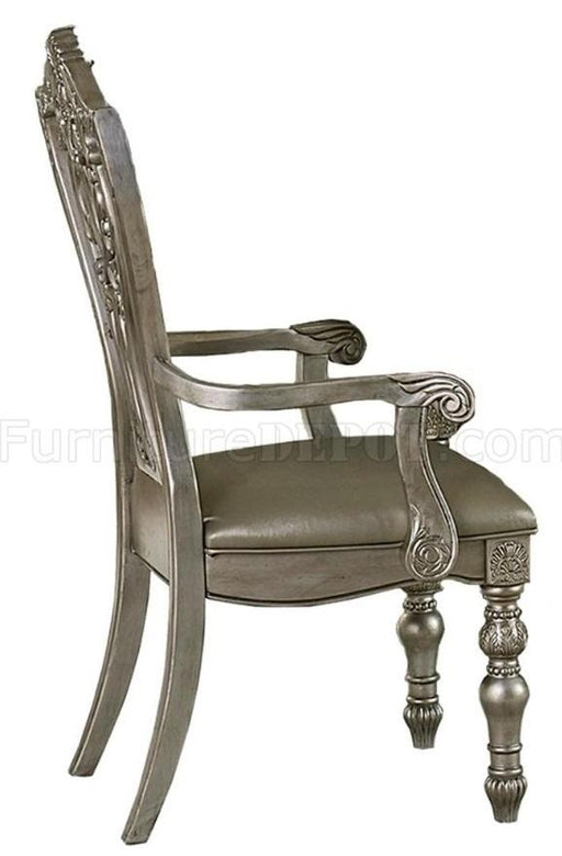 Catalonia Arm Chair in Platinum Gold (Set of 2) - Home Furniture And More (Brentwood, MD)