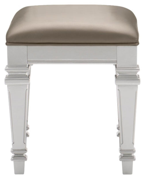Avondale Vanity Stool in Silver 1646-14 - Home Furniture And More (Brentwood, MD)