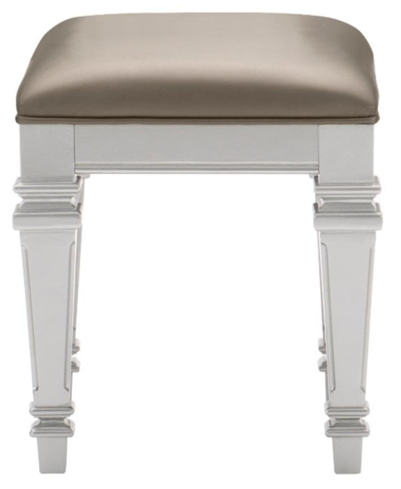 Avondale Vanity Stool in Silver 1646-14 - Home Furniture And More (Brentwood, MD)