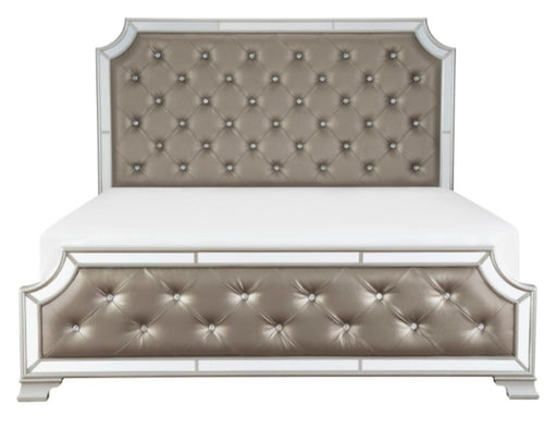 Avondale Queen Upholstered Panel Bed in Silver 1646-1* - Home Furniture And More (Brentwood, MD)