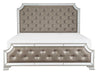 Avondale Queen Upholstered Panel Bed in Silver 1646-1* - Home Furniture And More (Brentwood, MD)