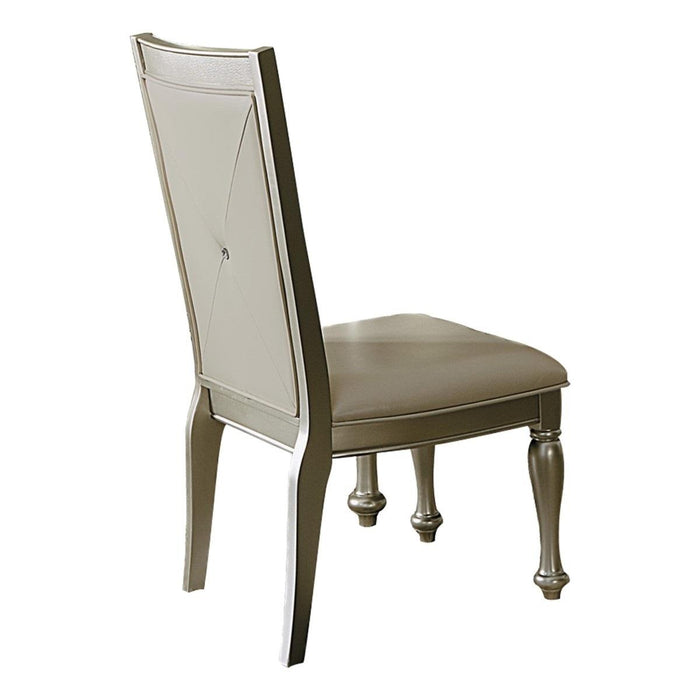 Celandine Side Chair in Silver (Set of 2) - Home Furniture And More (Brentwood, MD)
