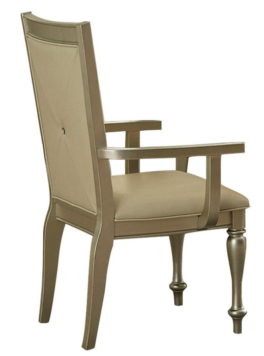 Celandine Arm Chair in Silver (Set of 2) - Home Furniture And More (Brentwood, MD)