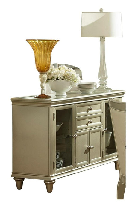 Celandine Server with Glass insert in Silver 1928-40NG - Home Furniture And More (Brentwood, MD)
