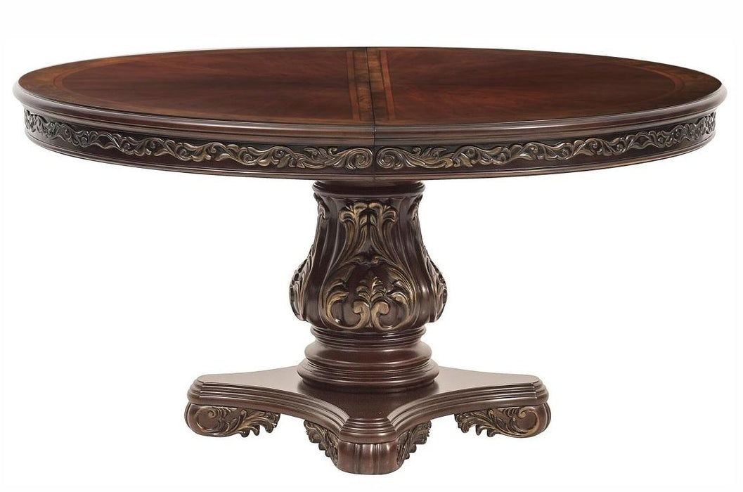 Deryn Park Round Dining Table in Dark Cherry 2243-76* - Home Furniture And More (Brentwood, MD)