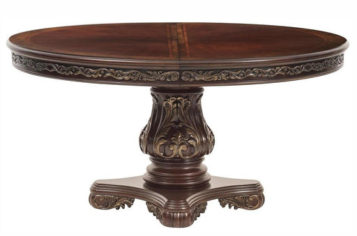 Deryn Park Round Dining Table in Dark Cherry 2243-76* - Home Furniture And More (Brentwood, MD)