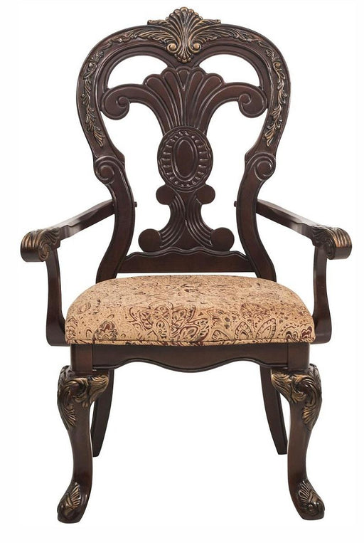 Deryn Park Arm Chair in Dark Cherry (Set of 2) - Home Furniture And More (Brentwood, MD)