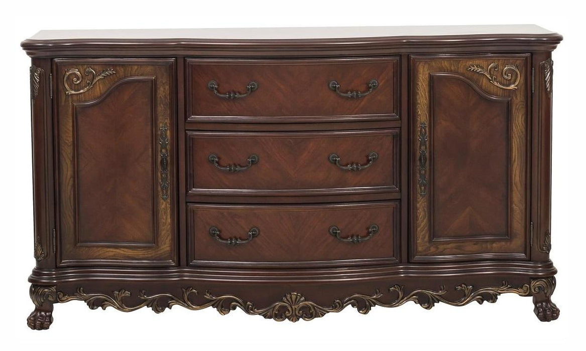 Deryn Park Buffet/Server in Dark Cherry 2243-55 - Home Furniture And More (Brentwood, MD)