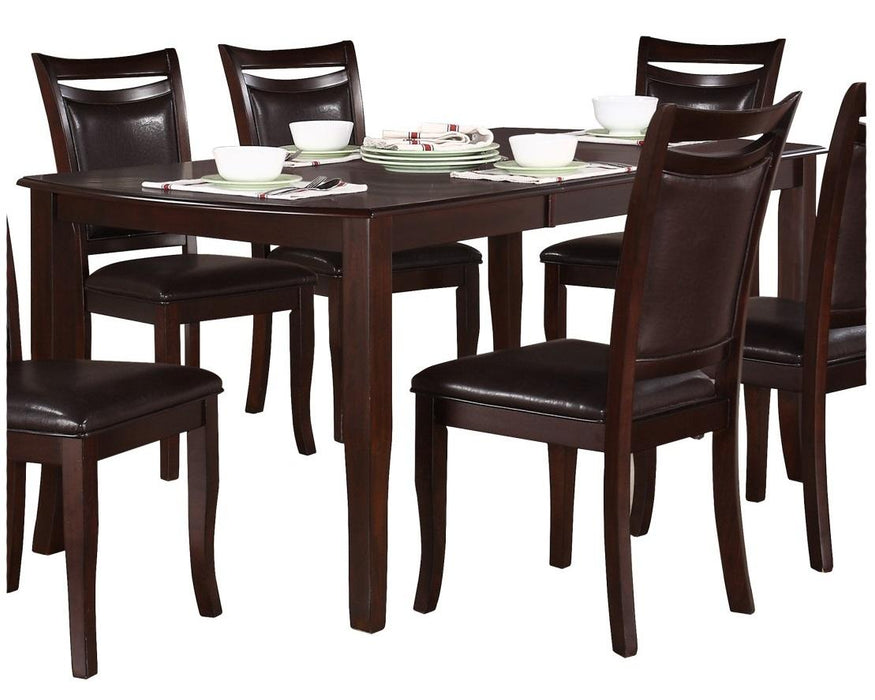 Maeve Dining Table in Dark Cherry 2547-72 - Home Furniture And More (Brentwood, MD)