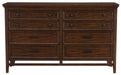 Frazier Dresser in Dark Cherry 1649-5 - Home Furniture And More (Brentwood, MD)
