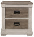 Arcadia Nightstand in White & Weathered Gray 1677-4 - Home Furniture And More (Brentwood, MD)