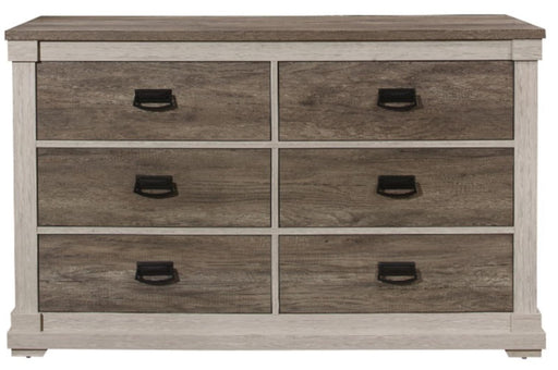Arcadia Dresser in White & Weathered Gray 1677-5 - Home Furniture And More (Brentwood, MD)