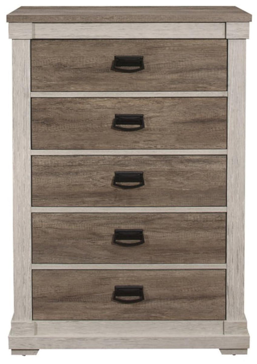 Arcadia Chest in White & Weathered Gray 1677-9 - Home Furniture And More (Brentwood, MD)