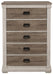 Arcadia Chest in White & Weathered Gray 1677-9 - Home Furniture And More (Brentwood, MD)