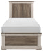 Arcadia Twin Panel Bed in White & Weathered Gray 1677T-1* - Home Furniture And More (Brentwood, MD)