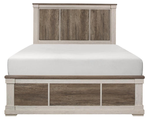 Arcadia King Panel Bed in White & Weathered Gray 1677K-1EK* - Home Furniture And More (Brentwood, MD)