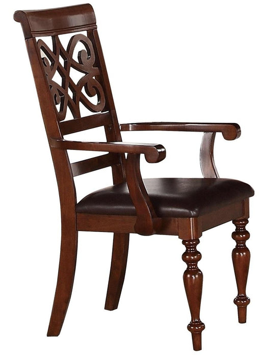 Creswell Arm Chair in Dark Cherry (Set of 2) - Home Furniture And More (Brentwood, MD)
