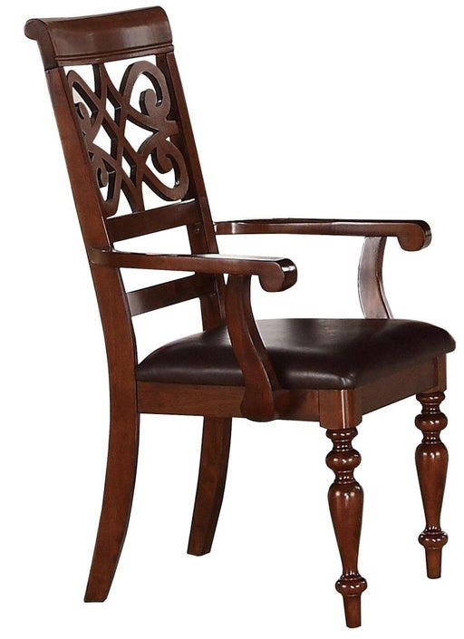 Creswell Arm Chair in Dark Cherry (Set of 2) - Home Furniture And More (Brentwood, MD)
