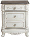 Cinderella Night Stand in Antique White with Grey Rub-Through 1386NW-4 - Home Furniture And More (Brentwood, MD)