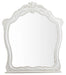 Cinderella Mirror in Antique White with Grey Rub-Through 1386NW-6 - Home Furniture And More (Brentwood, MD)