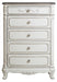 Cinderella 5 Drawer Chest in Antique White with Grey Rub-Through 1386NW-9 - Home Furniture And More (Brentwood, MD)