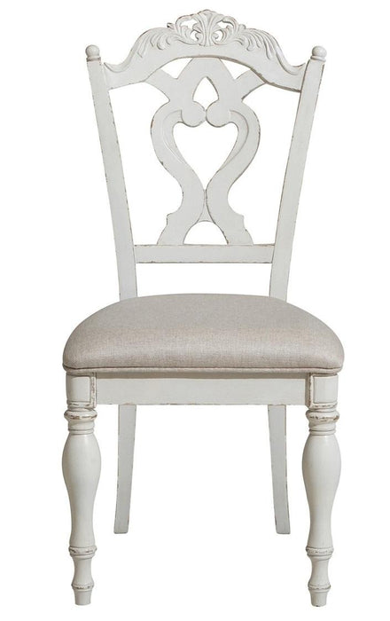 Cinderella Chair in Antique White with Grey Rub-Through 1386NW-11C - Home Furniture And More (Brentwood, MD)