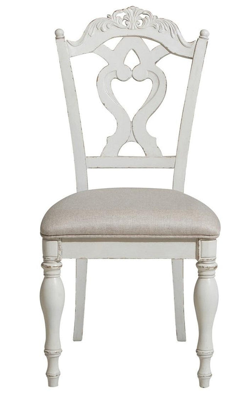 Cinderella Chair in Antique White with Grey Rub-Through 1386NW-11C - Home Furniture And More (Brentwood, MD)