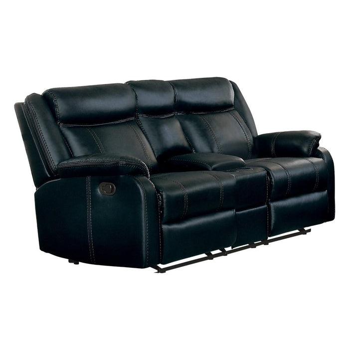 Jude Double Glider Recliner Loveseat in Black 8201BLK-2 - Home Furniture And More (Brentwood, MD)