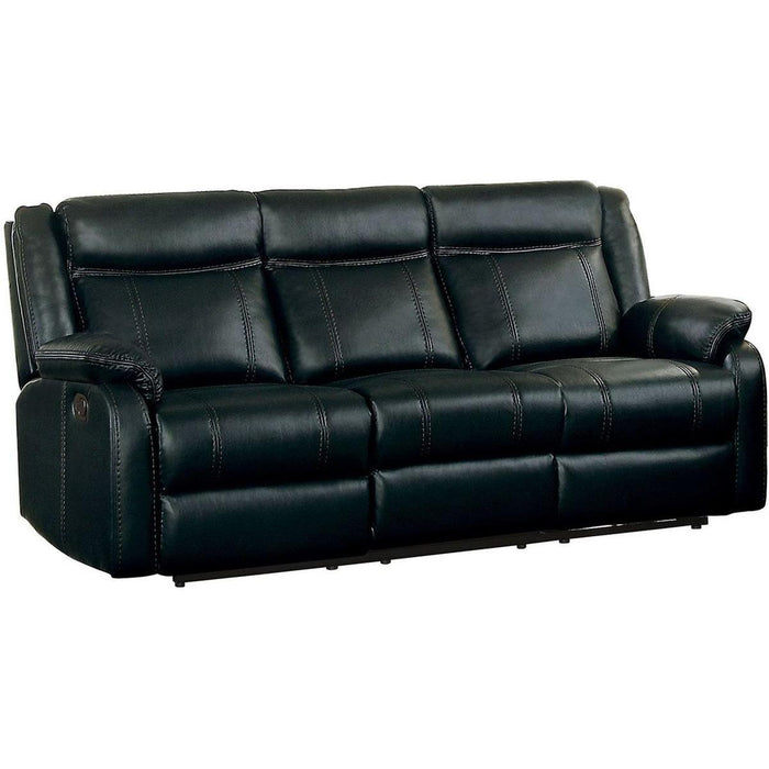 Jude Double Glider Recliner Sofa in Black 8201BLK-3 - Home Furniture And More (Brentwood, MD)