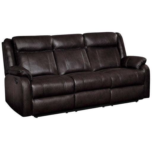 Jude Double Glider Recliner Sofa in Brown 8201BRW-3 - Home Furniture And More (Brentwood, MD)