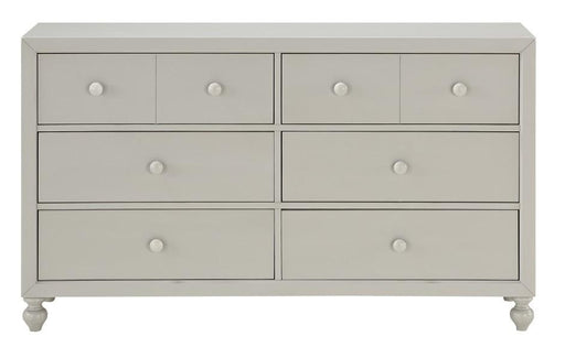 Wellsummer 6 Drawer Dresser in Gray 1803GY-5 - Home Furniture And More (Brentwood, MD)