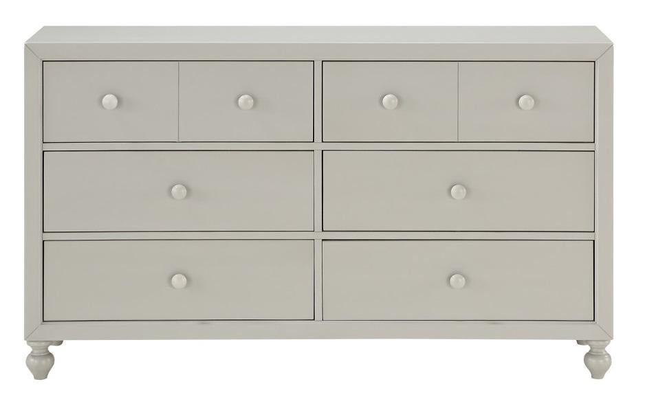 Wellsummer 6 Drawer Dresser in Gray 1803GY-5 - Home Furniture And More (Brentwood, MD)