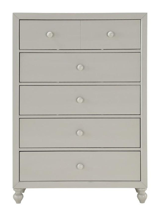 Wellsummer 5 Drawer Chest in Gray 1803GY-9 - Home Furniture And More (Brentwood, MD)