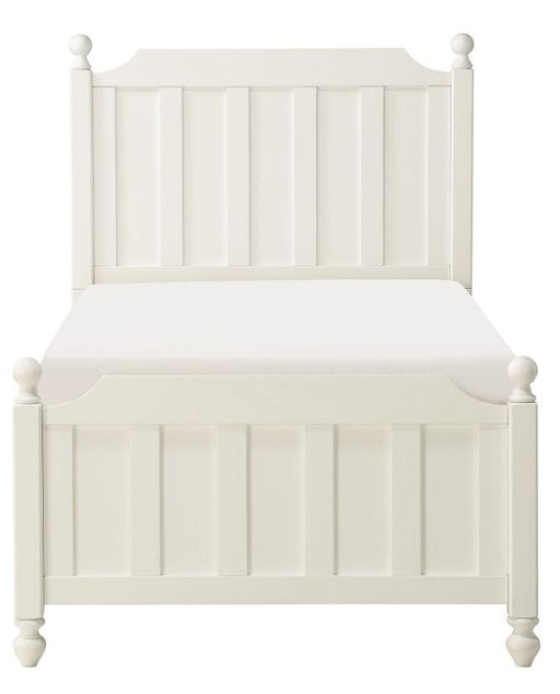 Wellsummer Twin Panel Bed in White 1803WT-1* - Home Furniture And More (Brentwood, MD)