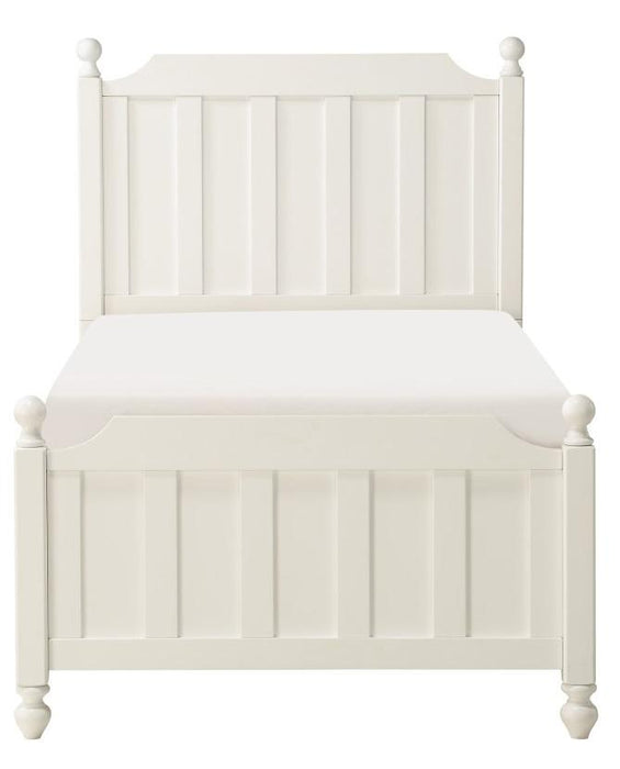 Wellsummer Twin Panel Bed in White 1803WT-1* - Home Furniture And More (Brentwood, MD)