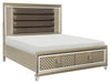 Loudon King Platform with Storage Bed in Champagne Metallic 1515K-1EK* - Home Furniture And More (Brentwood, MD)