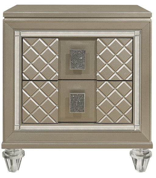 Youth Loudon 2 Drawer Nightstand in Champagne Metallic B1515-4 - Home Furniture And More (Brentwood, MD)