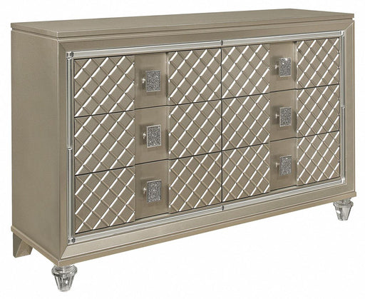 Youth Loudon 6 Drawer Dresser in Champagne Metallic B1515-5 - Home Furniture And More (Brentwood, MD)