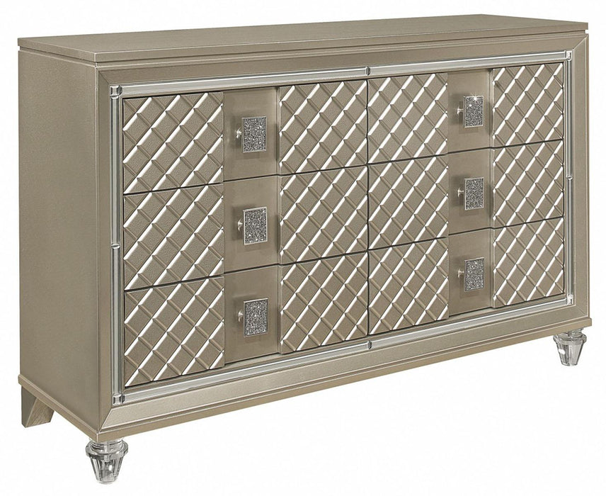 Youth Loudon 6 Drawer Dresser in Champagne Metallic B1515-5 - Home Furniture And More (Brentwood, MD)