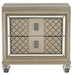 Loudon 2 Drawer Nightstand in Champagne Metallic 1515-4 - Home Furniture And More (Brentwood, MD)