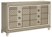 Loudon 8 Drawer Dresser in Champagne Metallic 1515-5 - Home Furniture And More (Brentwood, MD)