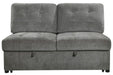 Logansport Armless 2-Seater with Pull-out Bed in Gray 9401GRY-2A - Home Furniture And More (Brentwood, MD)