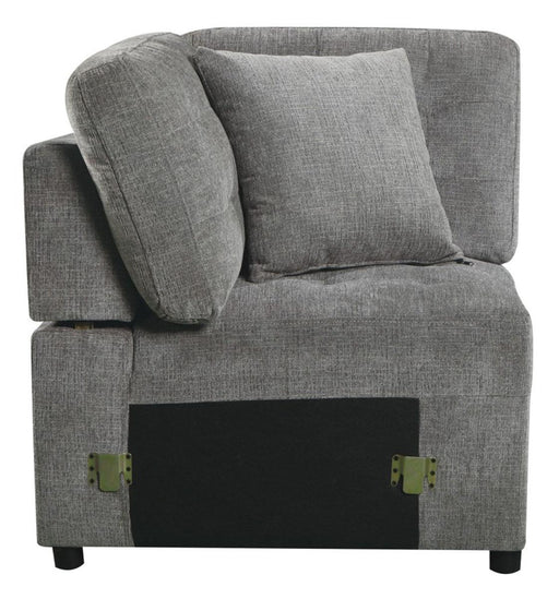 Logansport Corner Seat with 1 Pillow in Gray 9401GRY-CR - Home Furniture And More (Brentwood, MD)