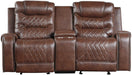 Putnam Double Glider Reclining Loveseat in Brown 9405BR-2 - Home Furniture And More (Brentwood, MD)