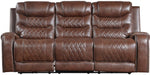 Putnam Double Reclining Sofa with Drop-Down in Brown 9405BR-3 - Home Furniture And More (Brentwood, MD)