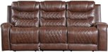 Putnam Power Double Reclining Sofa with Drop-Down in Brown 9405BR-3PW - Home Furniture And More (Brentwood, MD)