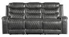 Putnam Double Reclining Sofa with Drop-Down in Gray 9405GY-3 - Home Furniture And More (Brentwood, MD)