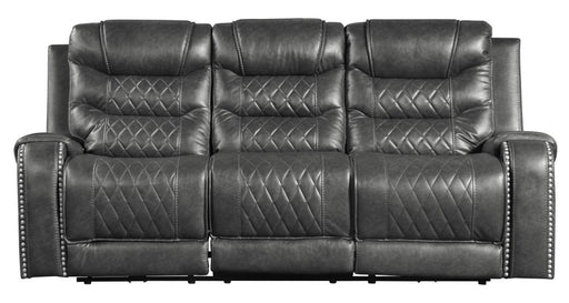 Putnam Power Double Reclining Sofa with Drop-Down in Gray 9405GY-3PW - Home Furniture And More (Brentwood, MD)